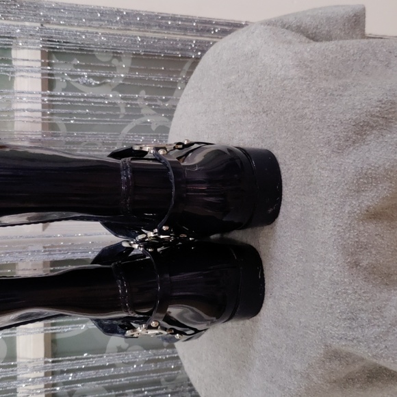 Michael Kors rain/snow boot size 71/2 navy blue true to size knee high - Picture 5 of 9